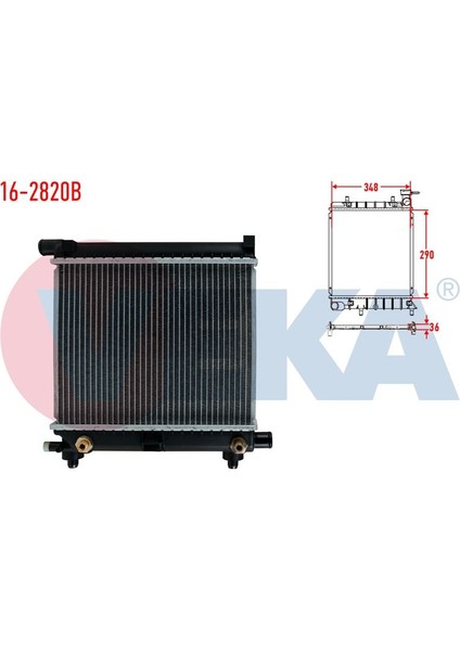 VEKA-16-2820B - Su Radyatoru Brazıng Mercedes (W124) 2.0 A-T Ac- 1984-1995
