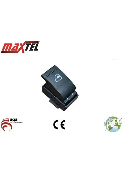 MAXTEL-18206010 - Cam Acma Kapama Anahtarı Yolcu Tarafı Teklı Transporter T5 T6 03>16
