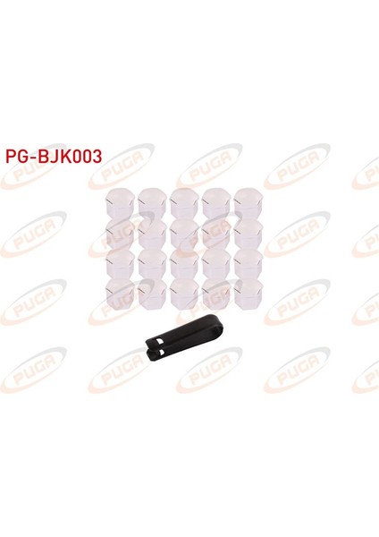 PUGA-PG-BJK003 - Bıjon Kapak Setı Krom 20 Adet+Cıkartma Aparatı