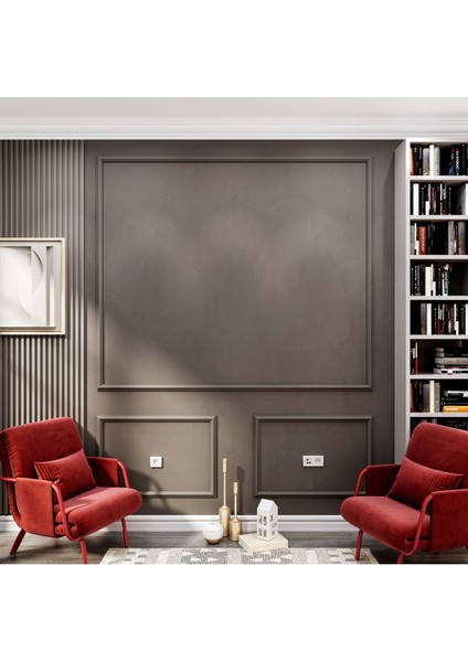 Dekoratif Boyanabilir Montaja Hazır Duvar Çıtası,önceden Kesilmiş Astarlı Kendin Yap Kit (P48)