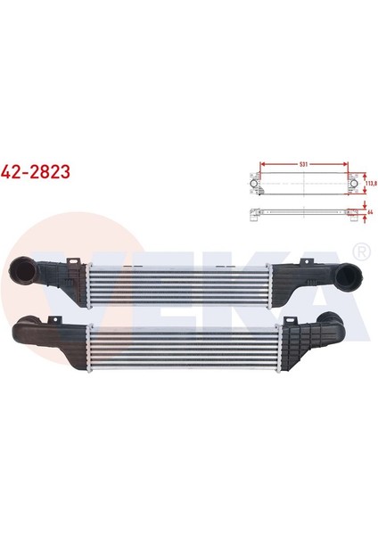 VEKA-42-2823 - Turbo Radyatoru (Intercooler) Mercedes E Serısı (W210) E 320 Cdı 1995-2002