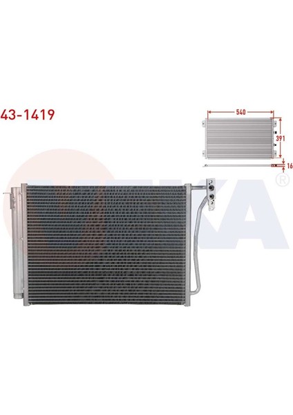 VEKA-43-1419 - Klıma Radyatoru Bmw X5 (E53) 3.0i 2000-2007