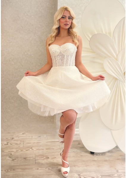 Lına | After Party Mini Gelinlik | Elbise fırsatları