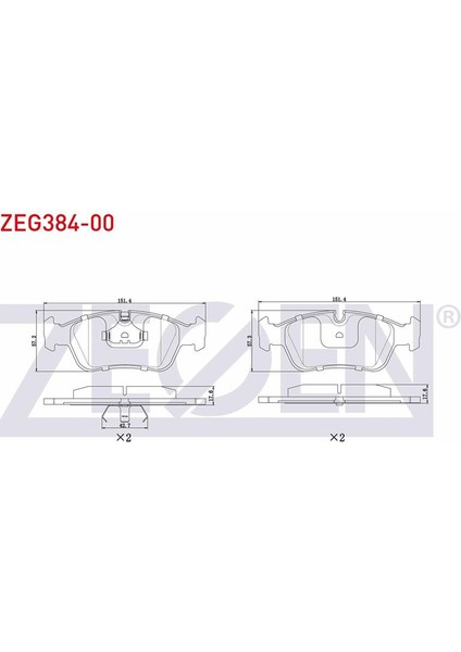 ZEGEN-ZEG384-00 - Fren Balata On Bmw 3 Serısı (E36) 316 I 1990-1998
