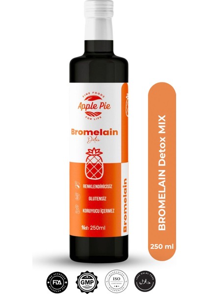 Bromelain Mix 250 ml Özel Formül , Koenzim Q10, Mate Yaprağı Ekstresi