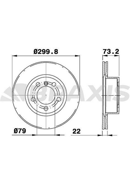 BRAXIS-AD1031 - Fren Dıskı On Bmw F20 F30 F32 F34 F36