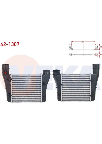 VEKA-42-1307 - Turbo Radyatoru (Intercooler) Audı A4 2.0 Tdı - 2.0 Tfsı Quattro 2004-2008