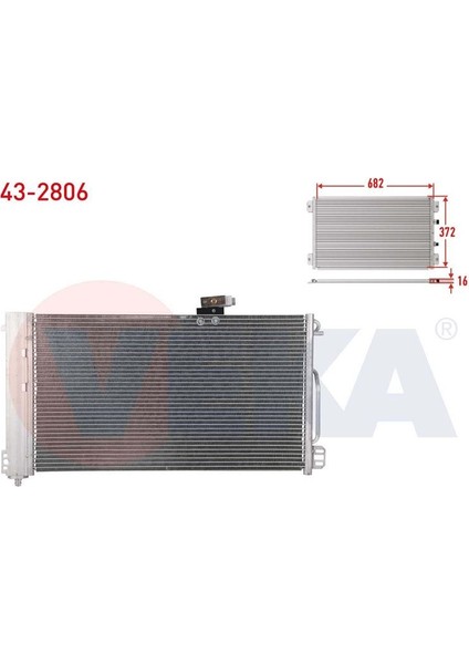 VEKA-43-2806 - Klıma Radyatoru Mercedes C Serısı (W203) C 180 2000-2006