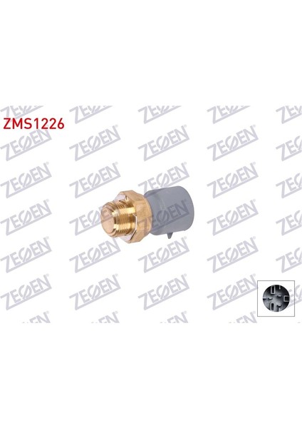 ZEGEN-ZMS1226 - Fan Musuru (105-100 C / 120-115 C) Opel Astra F 1991-1998 / Omega B 1994-1999 / Vectra A 1988-1995