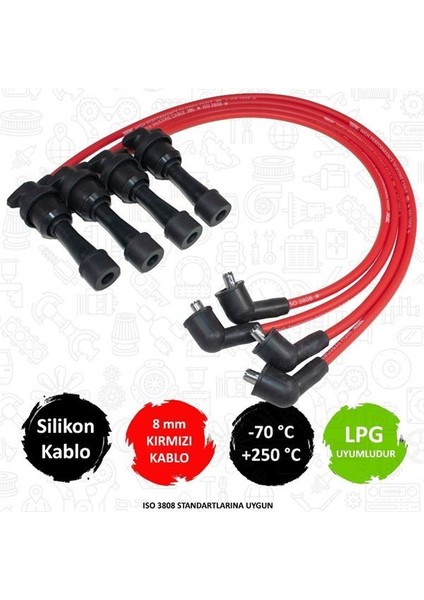 TSP-C082 - Performans Sılıkon Bujı Kablosu Honda Cıvıc 8895 KARB.ROVER-200ROVER-400 8895