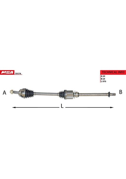 MGA-70174 - Aks Sag Komple ( Fıat : Doblo 1.3 Mjtd 10> )