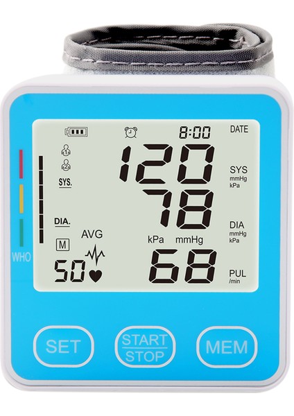 Dijital LCD Bilekten Tansiyon ve Nabız Ölçer (Yurt Dışından)