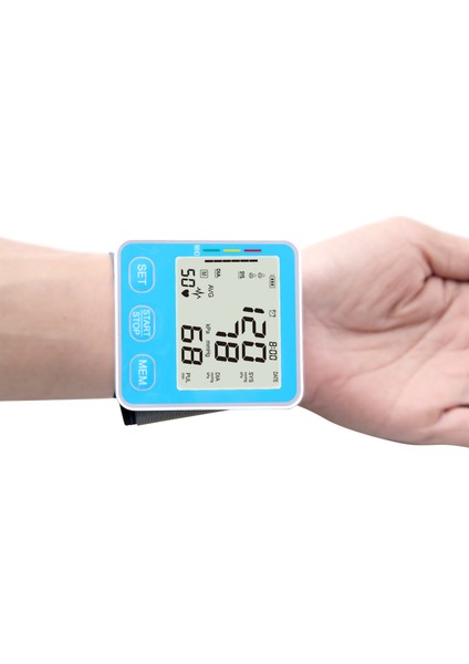Dijital LCD Bilekten Tansiyon ve Nabız Ölçer (Yurt Dışından)