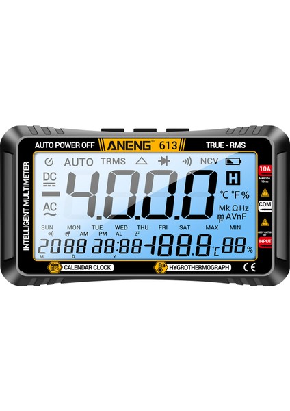 Aneng 613 3'ü 1 Arada Multimetre 4000 Ölçüm Ac/dc Voltaj Akım Kapasite (Yurt Dışından)
