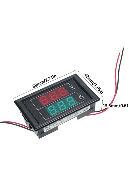 Ac 60-500V 100A Çift LED Ekranlı Dijital Araç Multimetre (Yurt Dışından)