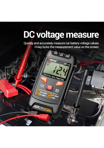 M113 Dijital Multimetre LCD Voltmetre Ncv Tespitli Otomatik Aralık (Yurt Dışından)