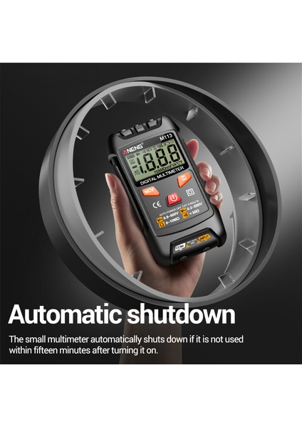 M113 Dijital Multimetre LCD Voltmetre Ncv Tespitli Otomatik Aralık (Yurt Dışından)