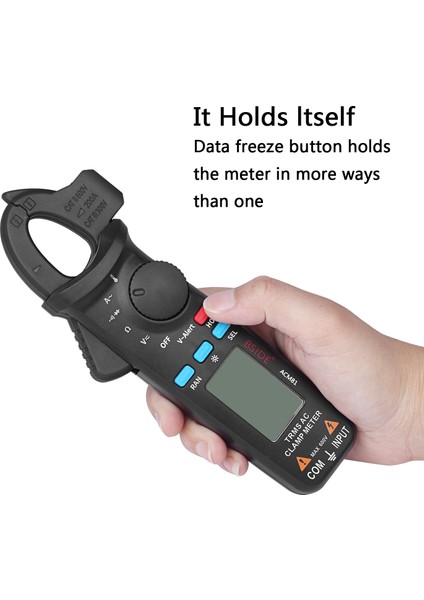 Bsıde Otomatik Aralıklı Pens Metre True Rms 2000 Count Ac/dc Gerilim Akım Arka Aydınlatmalı LCD (Yurt Dışından)