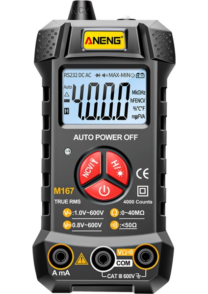 M167 Dijital Multimetre - Otomatik Tanıma, Arka Aydınlatmalı Lcd, Ac/dc Voltaj, Akım, Direnç (Yurt Dışından)