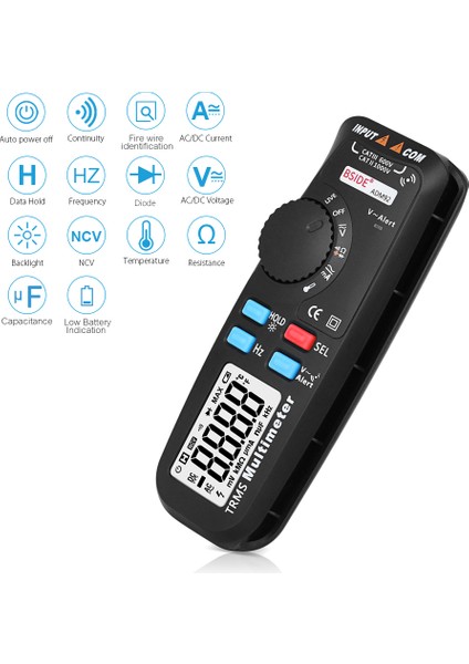 Bsıde ADM92 6000 Sayım Trms Otomatik Aralık Dijital Multimetre Arka Işıklı LCD (Yurt Dışından)