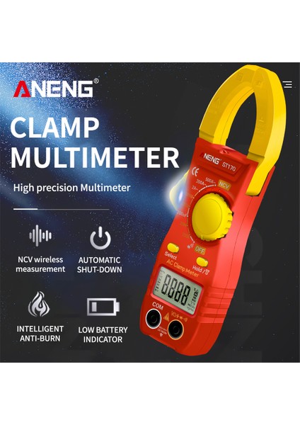 ST170 Otomatik Aralıklı Pens Metre Ncv Temasız Voltaj Test Akıllı Multimetre (Yurt Dışından) fiyatları