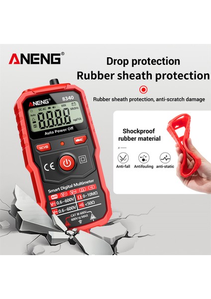 Aneng 8340 Dijital Multimetre Otomatik Aralık Arka Aydınlatma Ncv Voltaj Test (Yurt Dışından)