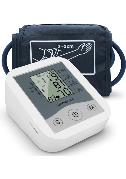Taşınabilir Üst Kol Tansiyon Aleti LCD Ekran Hassas Ölçüm (Yurt Dışından)