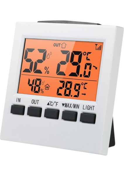 Kablosuz Iç/dış Mekan Sıcaklık Nem Ölçer Maks/min Göstergeli (Yurt Dışından)