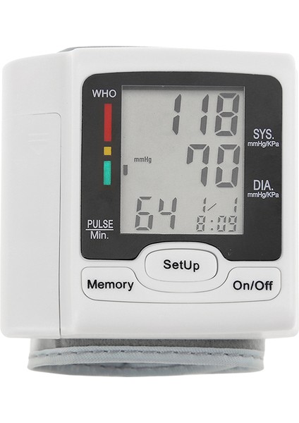 Otomatik Bilek Tansiyon ve Nabız Ölçer LCD Dijital Ekran (Yurt Dışından)