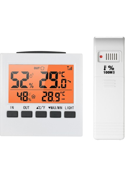 Kablosuz Iç/dış Mekan Sıcaklık Nem Ölçer Maks/min Göstergeli (Yurt Dışından) fırsatları