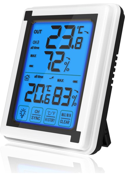 Kablosuz Iç/dış Mekan Dokunmatik Termo-Higrometre (Yurt Dışından) fiyatları