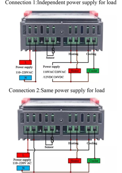 Dijital Nem ve Isı Kontrol Cihazı - Sensörlü 12V Röleli (Yurt Dışından)