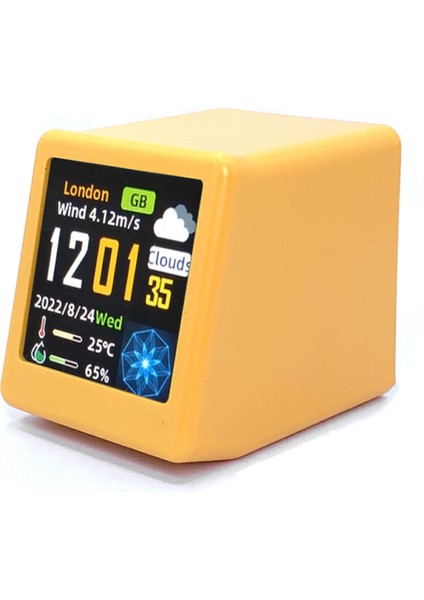 Masaüstü Dijital Hava Istasyonu Wifi Saati ve 1.54 Inç IPS Ekran (Yurt Dışından)