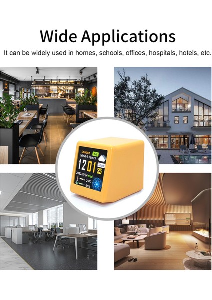 Masaüstü Dijital Hava Istasyonu Wifi Saati ve 1.54 Inç IPS Ekran (Yurt Dışından) modelleri