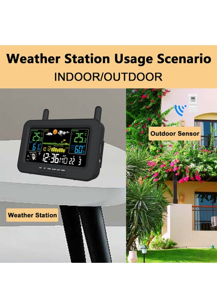 Kablosuz Hava Istasyonu Renkli LCD Termometre Nem Ölçer (Yurt Dışından) fiyatları