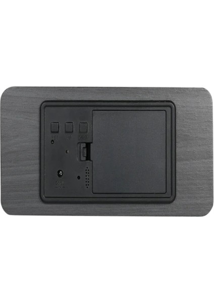 Ahşap LED Çalar Saat Ses Kontrollü Hygrometre Termometre 3 Alarmlı Siyah (Yurt Dışından) indirimleri