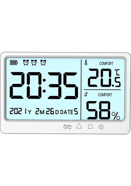 Yüksek Hasiyetli Arka Aydınlatmalı Dijital Termo-Higrometre (Yurt Dışından)