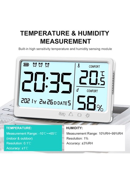Yüksek Hasiyetli Arka Aydınlatmalı Dijital Termo-Higrometre (Yurt Dışından) fiyatları