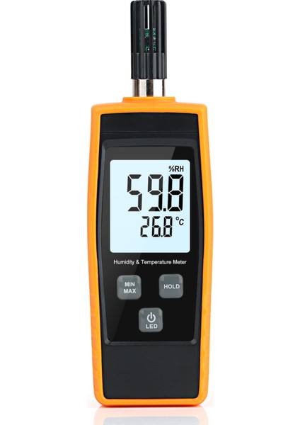 Yüksek Hasiyetli Dijital Termometre Higrometre LCD Aydınlatmalı (Yurt Dışından)