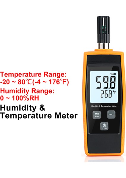 Yüksek Hasiyetli Dijital Termometre Higrometre LCD Aydınlatmalı (Yurt Dışından) fiyatları