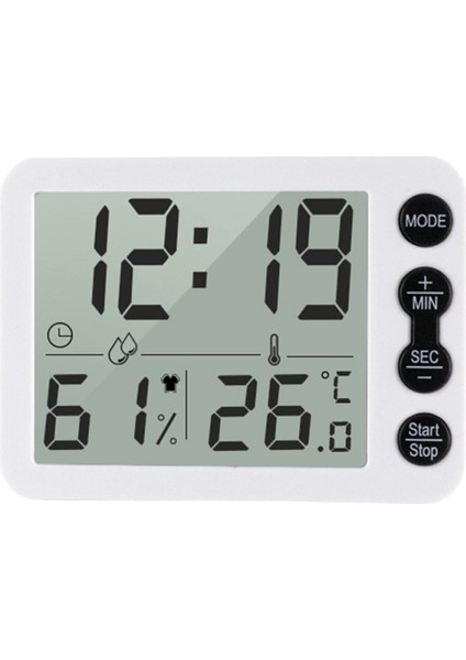 Iç Mekan Termometre Higrometre LCD Saat C/f Geçişli Has Ölçüm Ev & Ofis (Yurt Dışından)