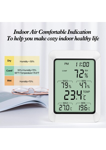 39 LCD Termo-Higrometre Maks/min Alarmlı Ev & Ofis (Yurt Dışından) fiyatları