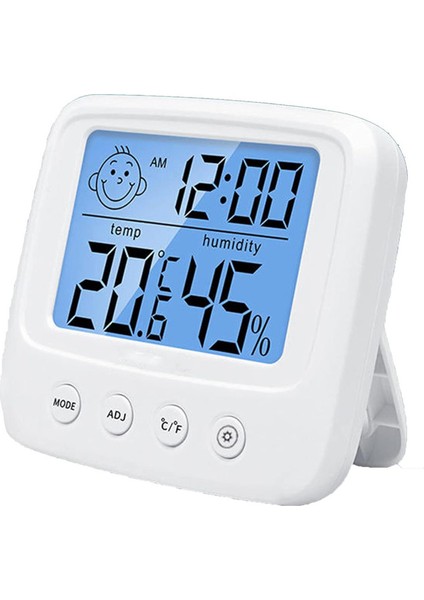 Dijital Iç Mekan Nem ve Sıcaklık Ölçer - Yüksek Hasiyetli, Arka Aydınlatmalı Beyaz (Yurt Dışından)
