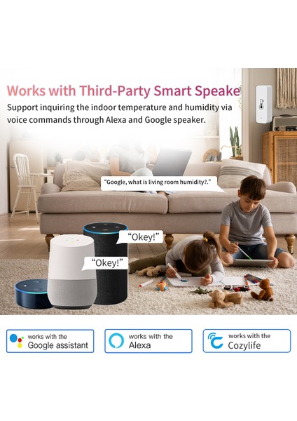 Wifi Sıcaklık Nem Sensörü: Uygulama, Alexa ve Google ile Kontrol (Yurt Dışından) fiyatları