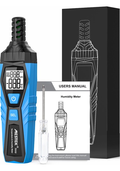 Taşınabilir LCD Sıcaklık Nem Ölçer °c/°f Geçişli (Yurt Dışından)
