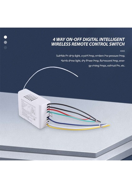 4 Yollu Işık Lambası Dijital Kablosuz Uzaktan Kumanda Anahtarı Açık/kapalı 220V (Yurt Dışından) fiyatları