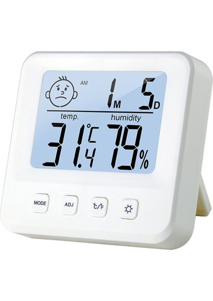 Iç Mekan Termometre Higrometre LCD Ekran ℃/℉ Geçişli Ev, Ofis, Bebek Odası (Yurt Dışından)