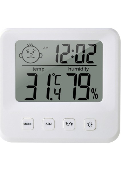 Iç Mekan Termometre Higrometre LCD Ekran ℃/℉ Geçişli Ev, Ofis, Bebek Odası (Yurt Dışından)