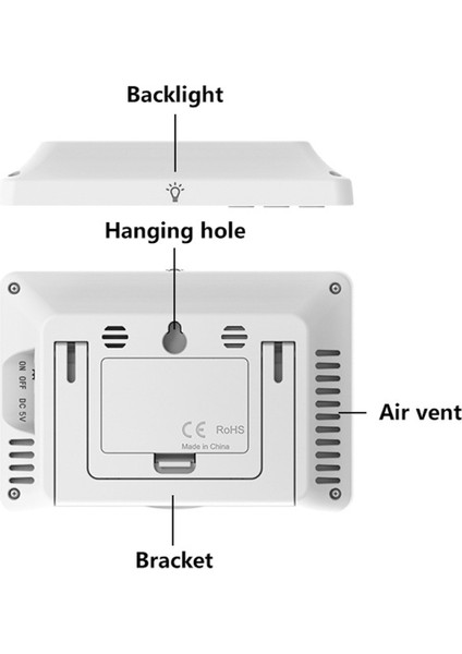 Kablosuz Hava Istasyonu LCD Termometre Higrometre 100M Menzil Basınç Uyarısı (Yurt Dışından) modelleri