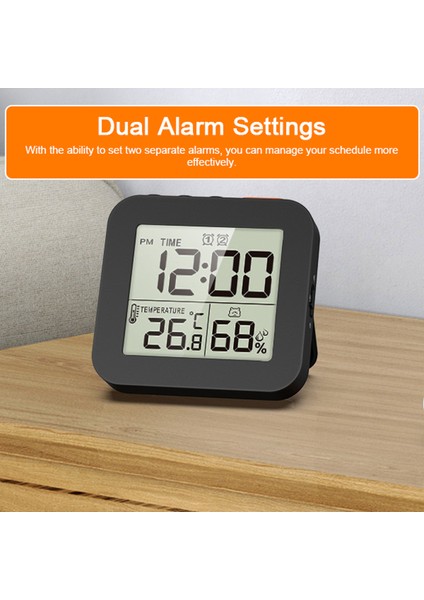 Dijital Termohigrometre Çift Alarmlı Saat Zamanlayıcı (Yurt Dışından) fırsatları